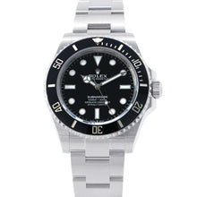 将图像加载到图库查看器中，ROLEX Submariner non-date W41mm Stainless Steel Black Dial 124060
