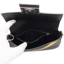 将图像加载到图库查看器中，FENDI Baguette 2WAY Shoulder Bag Black/Yellow 7AS149 PVC Leather Size Mini
