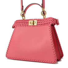 Load image into Gallery viewer, FENDI Peekaboo I See You Braided Pink 8BN327 Leather Size Small
