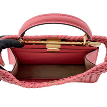 将图像加载到图库查看器中，FENDI Peekaboo I See You Braided Pink 8BN327 Leather Size Small
