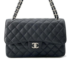 Load image into Gallery viewer, CHANEL Matelasse W Flap ChainShoulder Bag Black A58600 Caviar Leather Size 30
