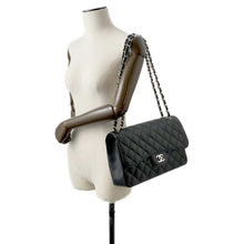 Load image into Gallery viewer, CHANEL Matelasse W Flap ChainShoulder Bag Black A58600 Caviar Leather Size 30
