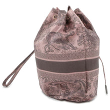 将图像加载到图库查看器中，Dior Toile de Jouy Drawstring Bag Pouch Pink/Gray S5452ONTJ_M45E Nylon Leather
