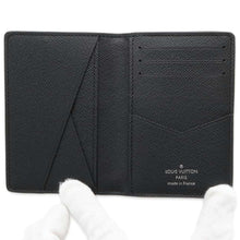 将图像加载到图库查看器中，LOUIS VUITTON Organizer De Poch NoirM30537 Taiga Leather
