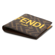 将图像加载到图库查看器中，FENDI Bifold Wallet Brown/Yellow 7M0338 PVC/Leather
