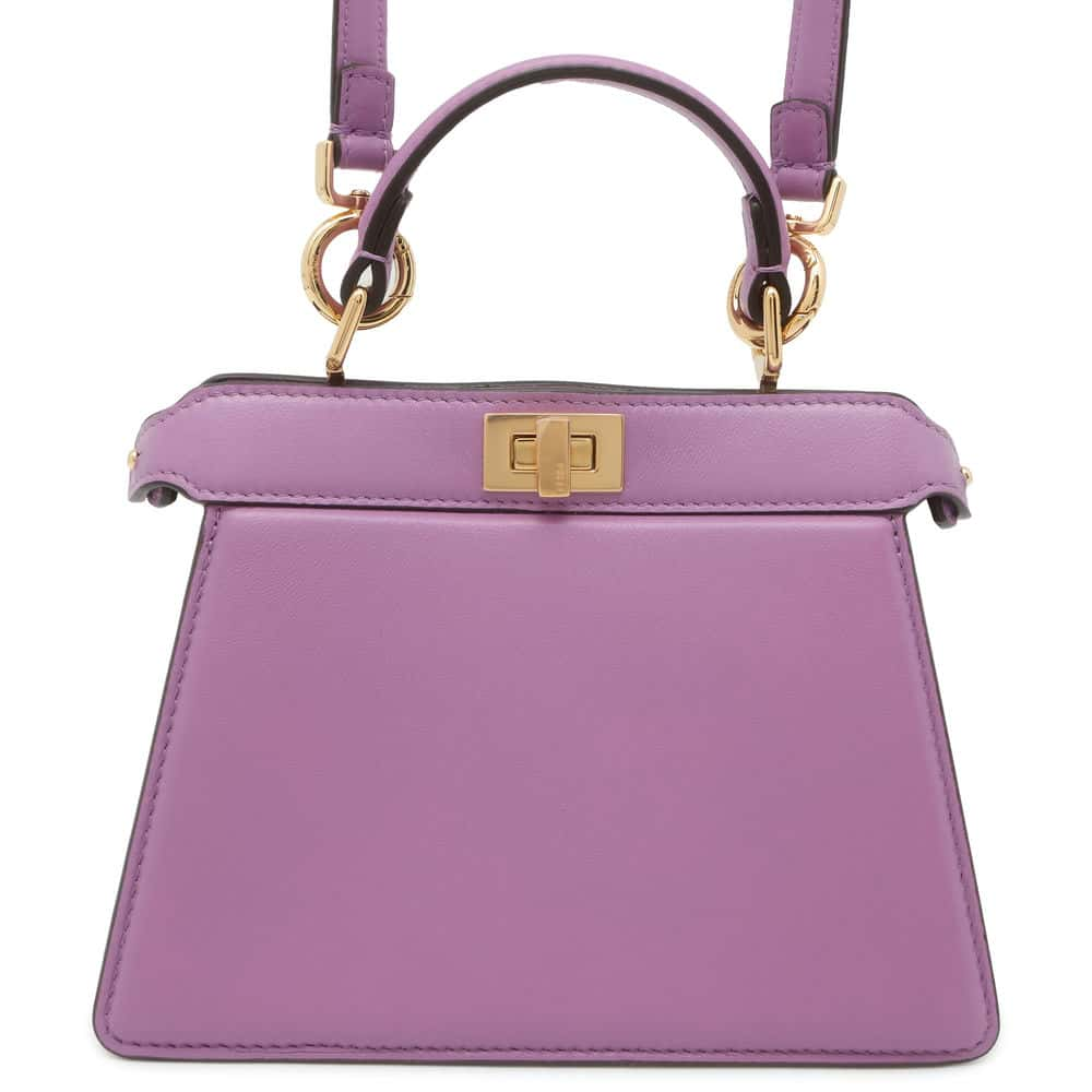 FENDI Peekaboo Icy You Purple 8BN335 Leather Size Petit