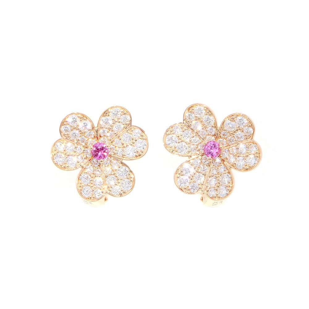 Van Cleef & Arpels Frivole Earrings Size Small VCARP6L500 18K Pink Gold