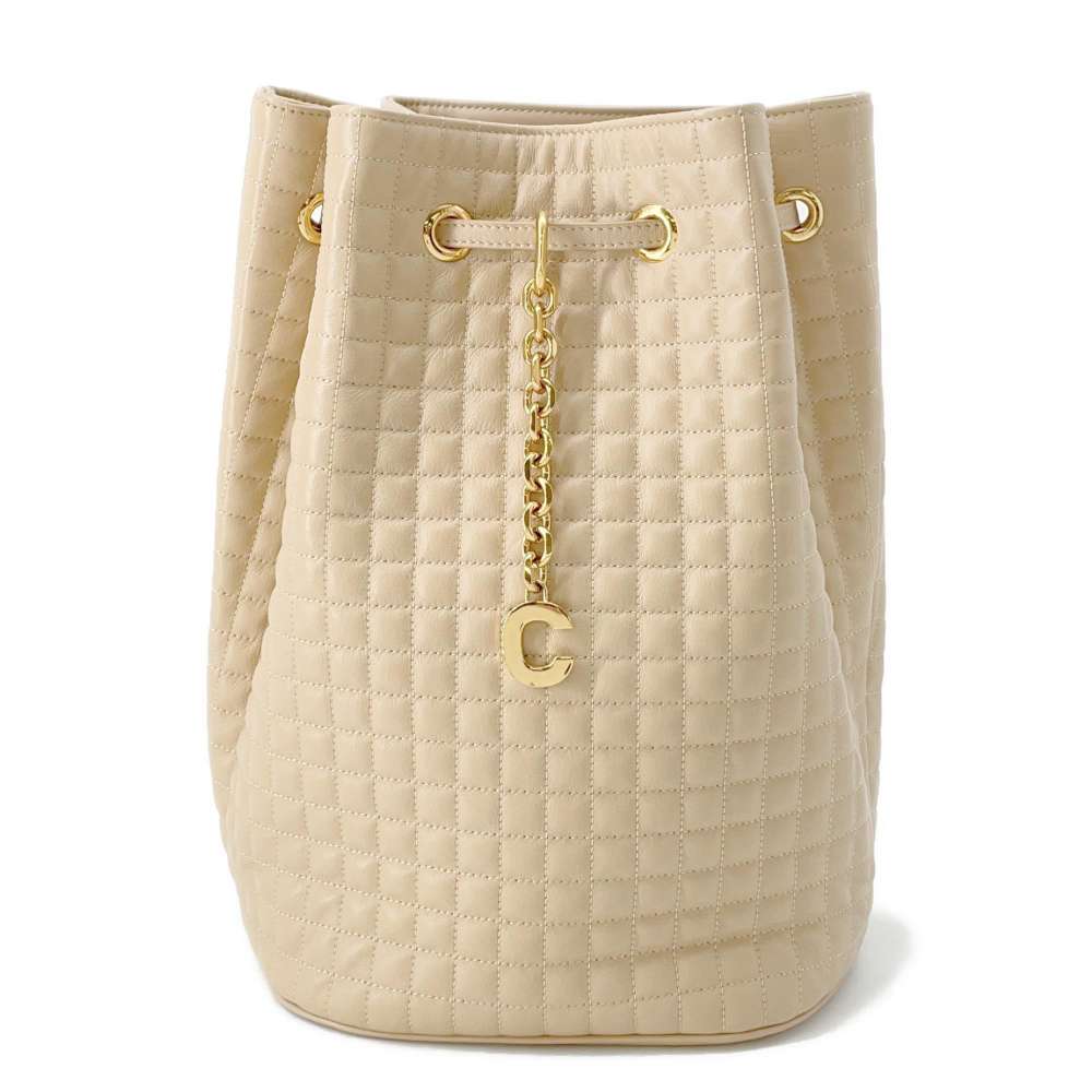 CELINE CBag Charm Backpack Beige Leather