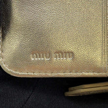 将图像加载到图库查看器中，MIUMIU Compact wallet Gold5ML522 Leather
