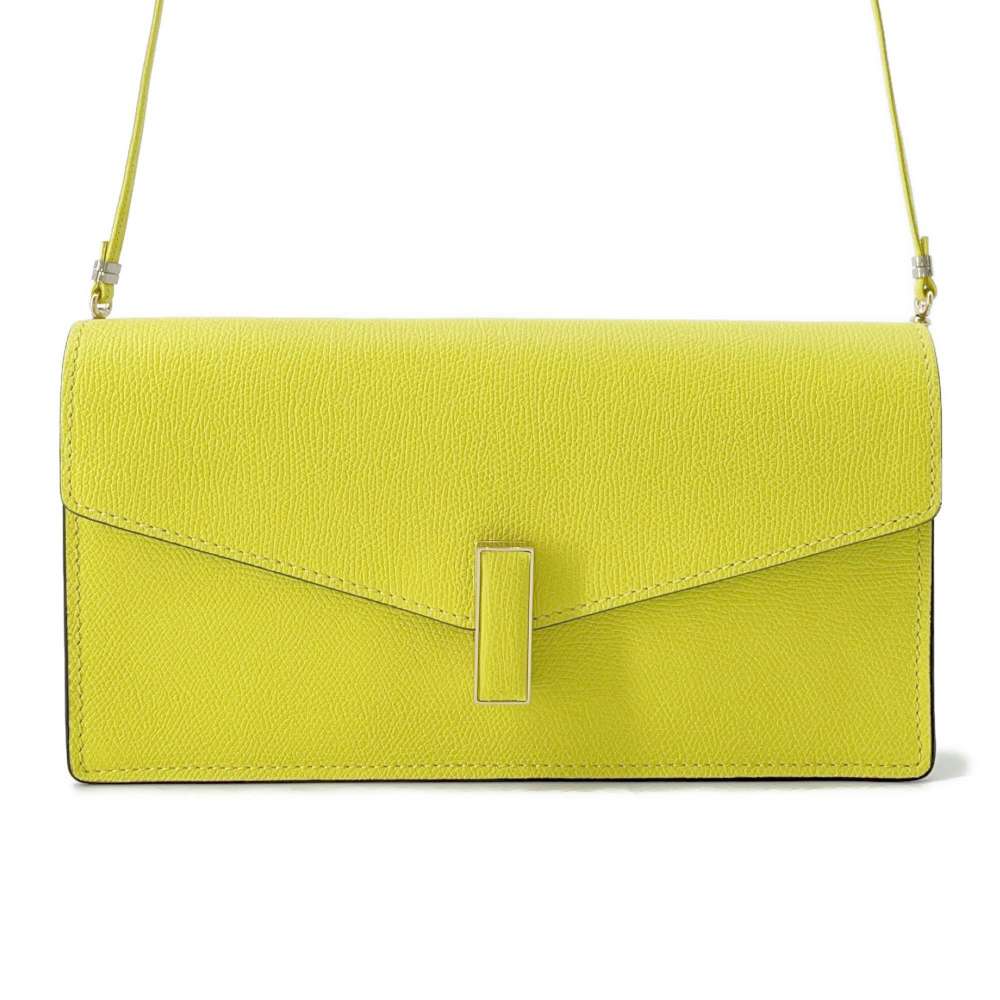 Valextra Valextra Iside Pochette Yellow Leather