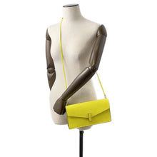 Load image into Gallery viewer, Valextra Valextra Iside Pochette Yellow Leather
