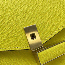 Load image into Gallery viewer, Valextra Valextra Iside Pochette Yellow Leather
