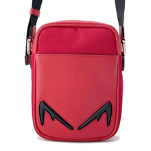 将图像加载到图库查看器中，FENDI Monster Shoulder Bag Red 7VA456 Nylon Canvas
