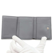 Load image into Gallery viewer, LOEWE Anagram Tri-Fold Wallet Asphalt Gray C821TR2X02 pebble grain calf
