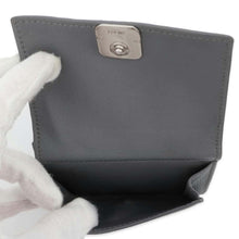 Load image into Gallery viewer, LOEWE Anagram Tri-Fold Wallet Asphalt Gray C821TR2X02 pebble grain calf
