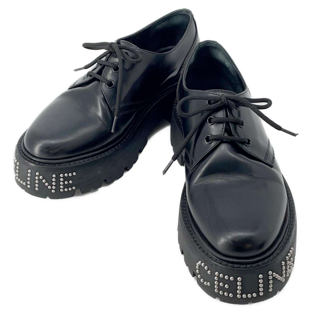 CELINE Bulky Derby Studded Shoes Black 351973602C Leather Size 39