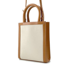 将图像加载到图库查看器中，CELINE Vertical Cabas Brown/Beige 193302 Canvas Leather Size Mini
