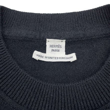 Load image into Gallery viewer, HERMES H-Lift Long Sleeve Sweater Size Chronomat 44 Black Cashmere
