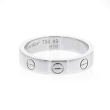 Load image into Gallery viewer, CARTIER Mini Love Ring Size 49/#9 B4050500 18K White Gold
