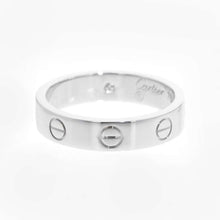 Load image into Gallery viewer, CARTIER Mini Love Ring Size 49/#9 B4050500 18K White Gold
