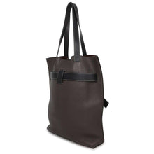 将图像加载到图库查看器中，LOEWE Anagram Strap Vertical Tote Bag Brown/Black Leather
