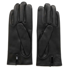 将图像加载到图库查看器中，HERMES Horseshoe Gloves Size 7.5 Black Leather
