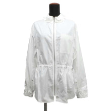 Load image into Gallery viewer, HERMES ruffle zip overshirt Size 36 White Cotton100%
