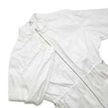 Load image into Gallery viewer, HERMES ruffle zip overshirt Size 36 White Cotton100%
