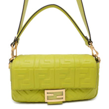 将图像加载到图库查看器中，FENDI Shoulder Bag Baguette Zucca Green 8BR600 Leather
