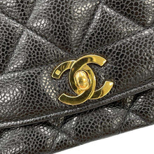 Load image into Gallery viewer, CHANEL Diana Single Flap ChainShoulder Bag Black A01165 Caviar Leather Size 25
