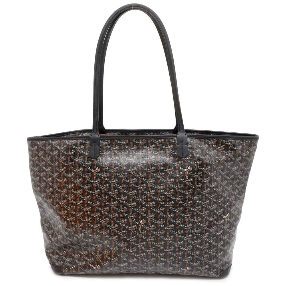 GOYARD Artois Black PVC Coated Canvas Size MM