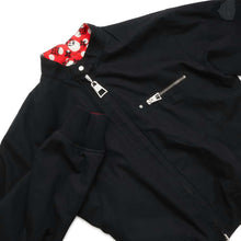 将图像加载到图库查看器中，LOUIS VUITTON LVxYK Reversible Bomber Jacket Size 34 Noir/Rouge Vif/White Cotton100%
