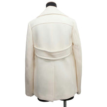 将图像加载到图库查看器中，Valentino Garavani V logo PCoat Size 38 Ivory UB3CJ0U54G8 Wool 100%
