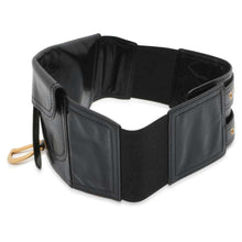 Load image into Gallery viewer, Dior saddle belt Size 35.8&quot; Black B0049CNOH Leather
