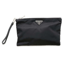 Load image into Gallery viewer, PRADA Re-Nylon xSaffiano LeatherLeather Pouch Black 2NH006 Nylon
