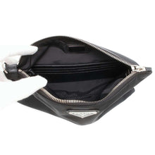 Load image into Gallery viewer, PRADA Re-Nylon xSaffiano LeatherLeather Pouch Black 2NH006 Nylon
