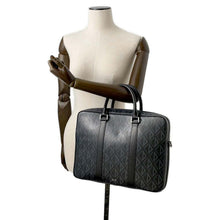 将图像加载到图库查看器中，Dior CDDiamond Zip Briefcase Black/Gray 1ESBR180CDP_H43E PVC Coated Canvas Calf Leather
