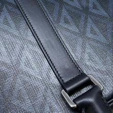 将图像加载到图库查看器中，Dior CDDiamond Zip Briefcase Black/Gray 1ESBR180CDP_H43E PVC Coated Canvas Calf Leather
