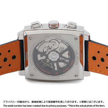 将图像加载到图库查看器中，TAG HEUER Monaco Chronograph Gulf W39mm Stainless Steel Leather Navy Dial CBL2115.FC6494
