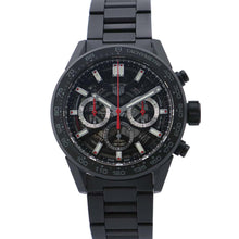 将图像加载到图库查看器中，TAG HEUER Carrera Chronograph W45mm Ceramic Black Dial CBG2A90.BH0653
