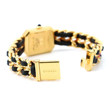 将图像加载到图库查看器中，CHANEL Premiere W20mm×H26ｍｍ Gold Plated Leather Black DialH0001
