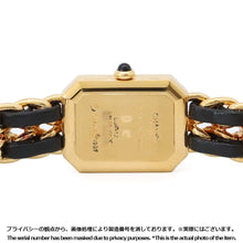 将图像加载到图库查看器中，CHANEL Premiere W20mm×H26ｍｍ Gold Plated Leather Black Dial H0001
