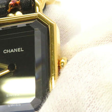 将图像加载到图库查看器中，CHANEL Premiere W20mm×H26ｍｍ Gold Plated Leather Black Dial H0001
