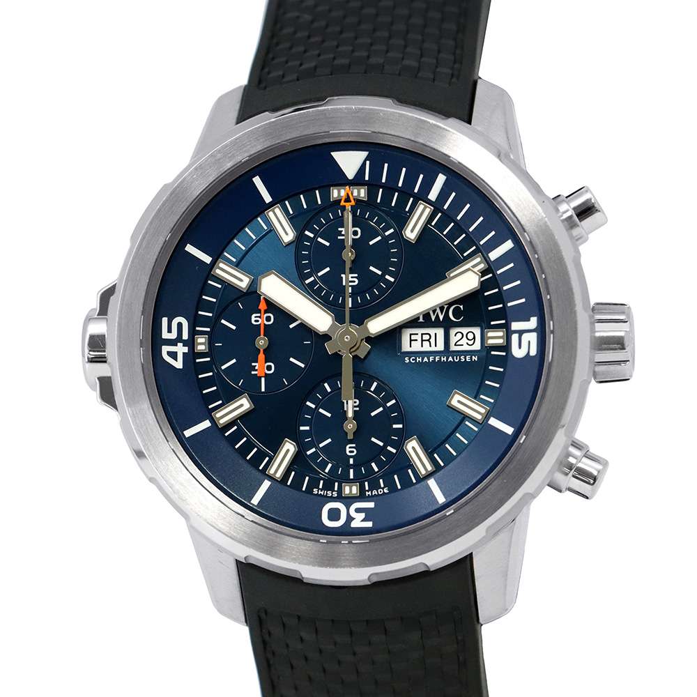 IWC Aquatimer Chronograph Expedition Jacques-Yves Cousteau W44mm Stainless Steel Rubber Blue Dial IW376805