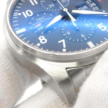 将图像加载到图库查看器中，IWC Pilot watch Chronograph W43mm Stainless Steel Black Dial IW377704
