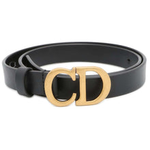 将图像加载到图库查看器中，Dior Saddle Belt Size 70 Black B0042CWGH_M900 Calf Leather
