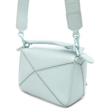 Load image into Gallery viewer, LOEWE Puzzle bag Shoulder Bag Aquamarine A510U95X58 Calf Leather Size Mini
