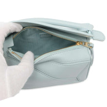 Load image into Gallery viewer, LOEWE Puzzle bag Shoulder Bag Aquamarine A510U95X58 Calf Leather Size Mini
