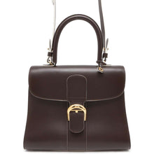 Load image into Gallery viewer, Delvaux Brillon 2WAY Handbag Brown Leather Size MM
