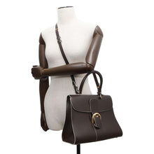 Load image into Gallery viewer, Delvaux Brillon 2WAY Handbag Brown Leather Size MM
